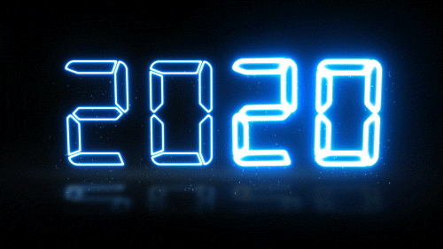 Gif of 2020 clock