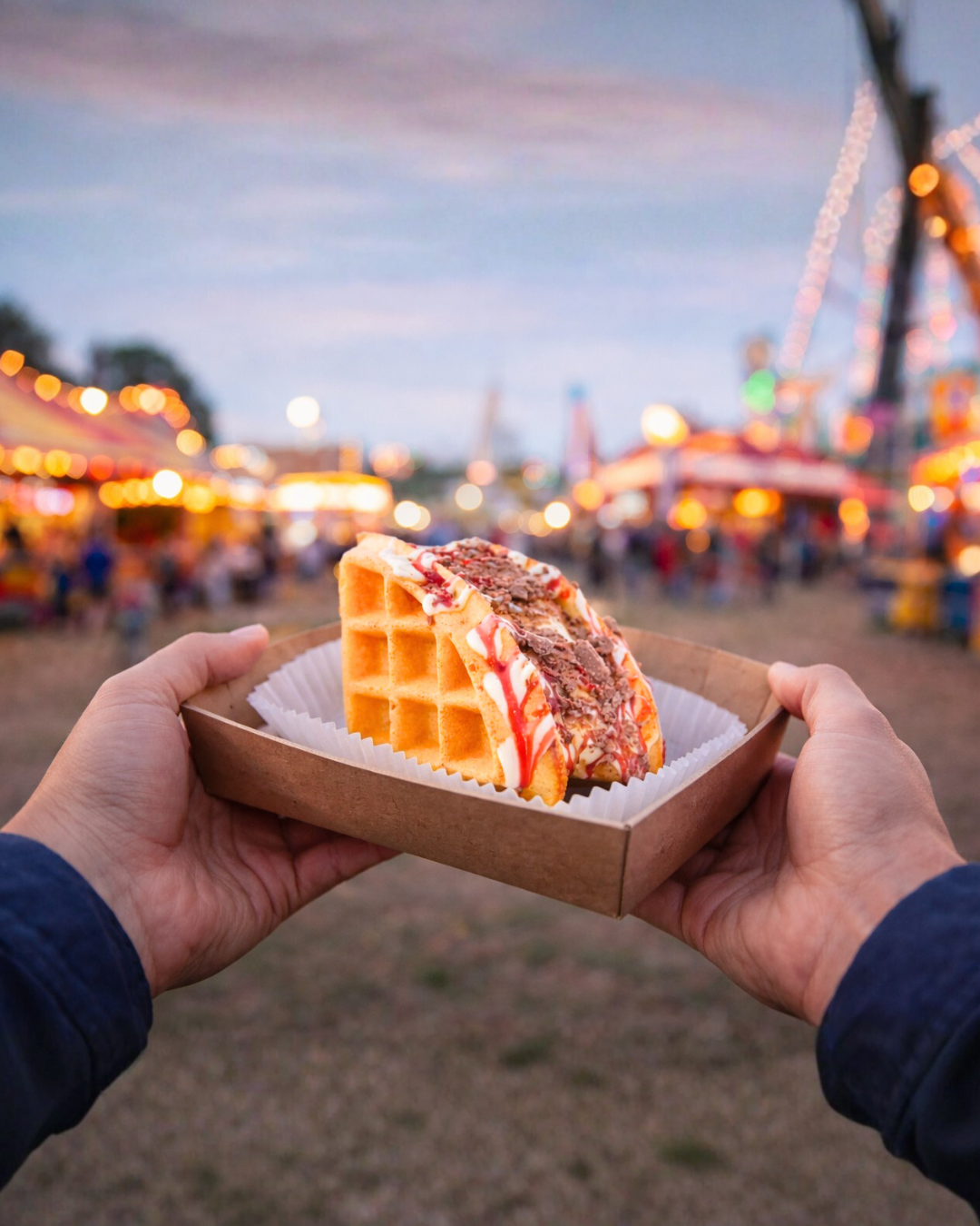 Seasonal waffle machine for seaside and tourist businesses